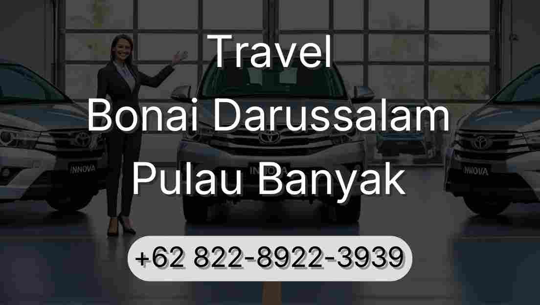 Travel Bonai Darussalam Pulau Banyak