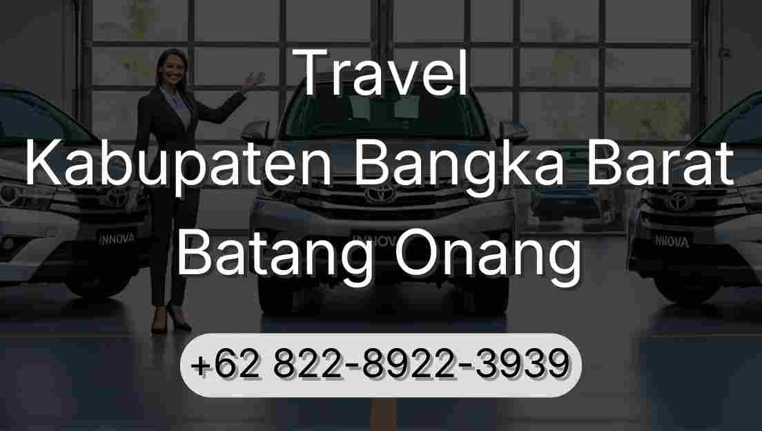 Travel Kabupaten Bangka Barat Batang Onang