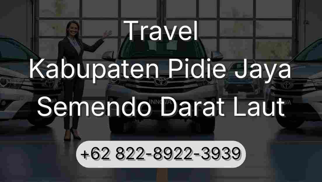 Travel Kabupaten Pidie Jaya Semendo Darat Laut