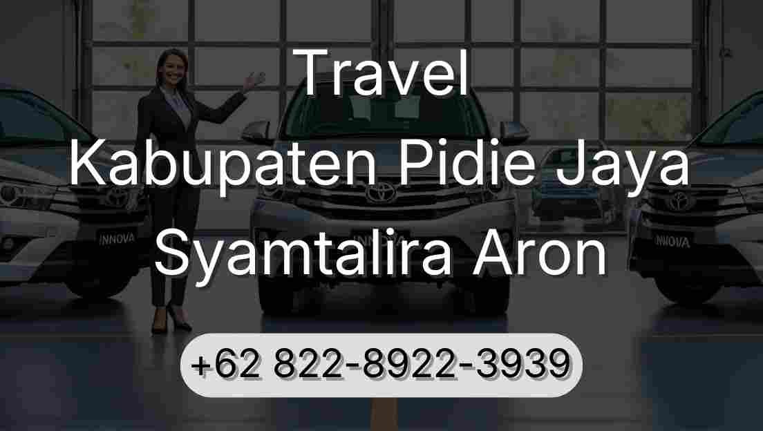 Travel Kabupaten Pidie Jaya Syamtalira Aron