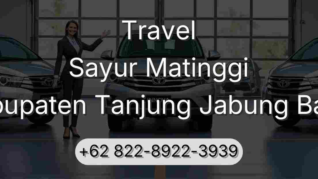 Travel Sayur Matinggi Kabupaten Tanjung Jabung Barat