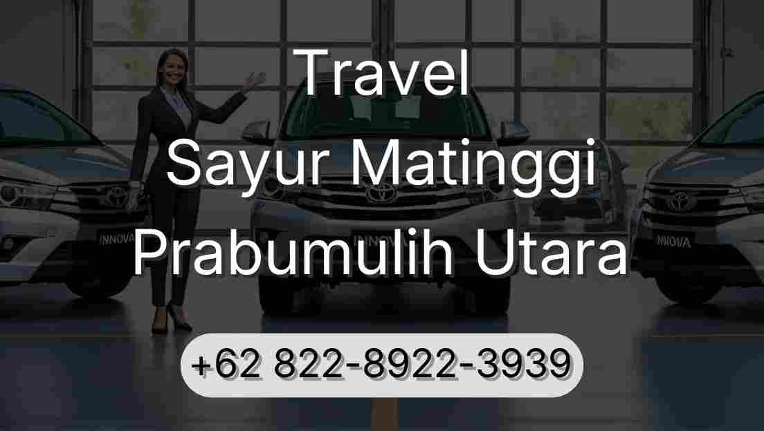 Travel Sayur Matinggi Prabumulih Utara