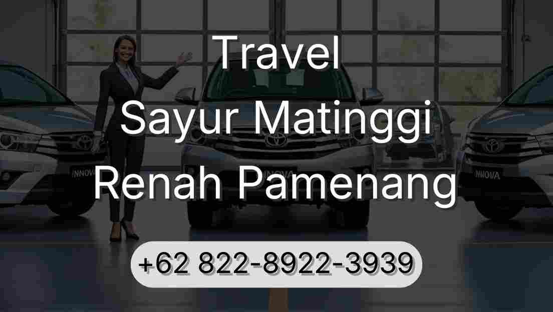 Travel Sayur Matinggi Renah Pamenang