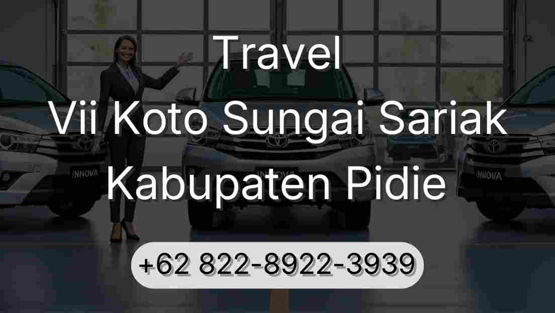Travel Vii Koto Sungai Sariak Kabupaten Pidie